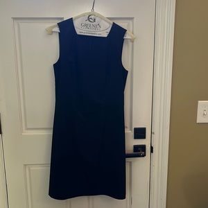 Wool blend black sheath dress; size M